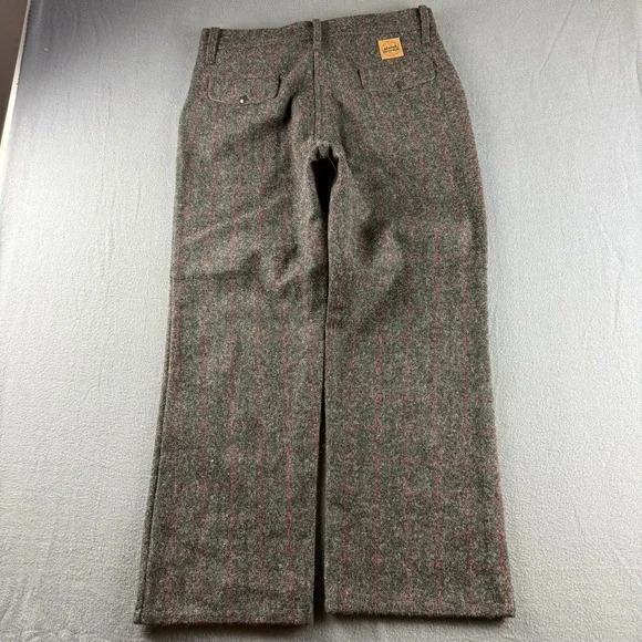 Vintage LaBonville Pants 35x29 Guide Maine Wool Plaid Hunting Forestry Logging